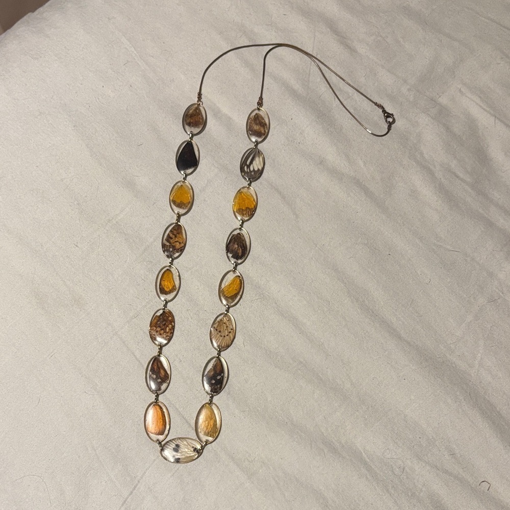 ARTISAN BUTTERFLY WING necklace